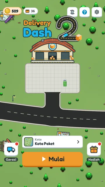 Lobby Delivery Dash 2 dalam posisi HP tegak